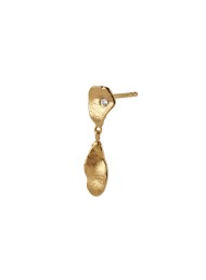 Stine A Clear sea earring with stone gold