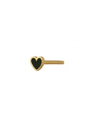 Stine A Petit Love Heart black Enamel Gold