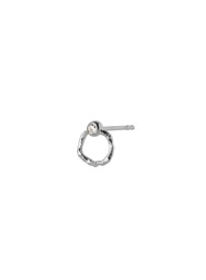 Stine A Petit Wavy Circle earring with stone silver