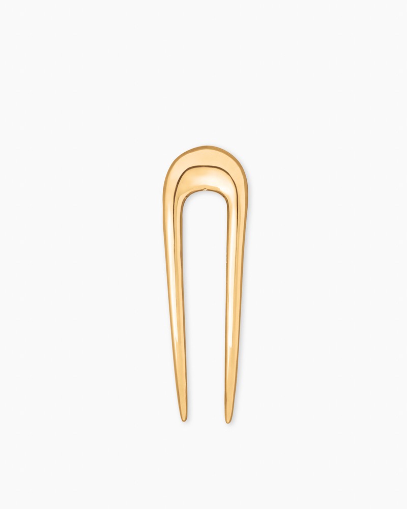Pack shot af Lié Studio The Frida Hair Pin Forgyldt Hårnål på neutral baggrund