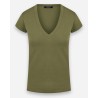 Pack af Dondup V-neck t-shirt army på neutral baggrund