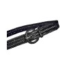 Pack shot af Plissé Copenhagen Gro Belt Black Sort Bredt Flet Bælte på neutral baggrund