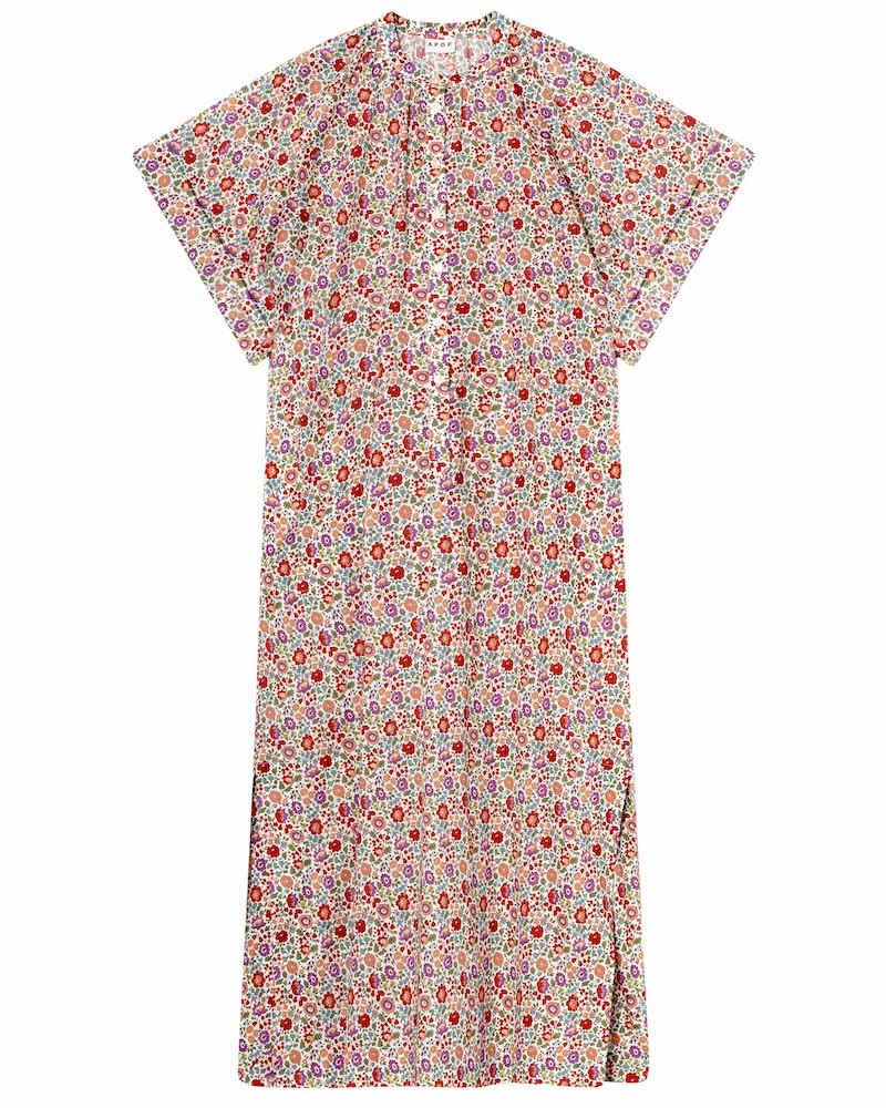 Pack shot af Apof Isolde Dress D'Anjo Kjole I liberty bomuld på hvid baggrund