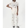 Nué Notes Miami Pants stylet med Algier blondebluse på model set forfra