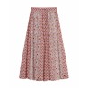 Pack shot af Apof Helga Skirt Chevron Rose D'Anjo Liberty nederdel på hvid baggrund