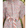Apof Bow bindebælte i poppy striped og D'anjo liberty print på model