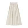 Pack shot af Skall Studio Dagny Skirt Light Blue White Stripe nederdel på hvid baggrund
