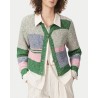 Nué Notes Agadir cardigan multi color patches på model