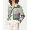 Nué Notes Agadir cardigan multi color patches på model