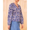 Ulla Johnson Brea Blouse Ocean på model