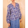 Ulla Johnson Brea Blouse Ocean tunika på model