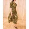 Ulla Johnson Adriana Short Sleeve Midi Dress Lichen Kjole på model