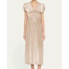 Ulla Johnson Patrice Flutter Sleeve Midi Dress Opal kjole på model