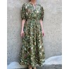 Ulla Johnson Adriana Short Sleeve Midi Dress Lichen kjole på model