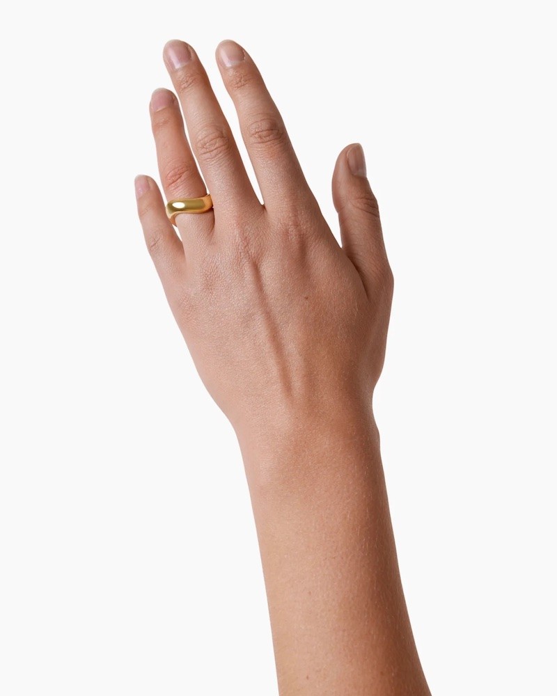 Lié Studio The Ivalo Forgyldt Ring på model