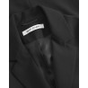Close up af MKDT Studio Corrana blazer sort creme georgette
