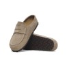 Pack shot af Birkenstock Naples Suede Taupe på hvid baggrund