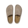 Pack shot af Birkenstock Naples Suede Taupe på hvid baggrund