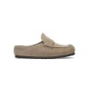 Pack shot af Birkenstock Naples Suede Taupe ruskind på hvid baggrund