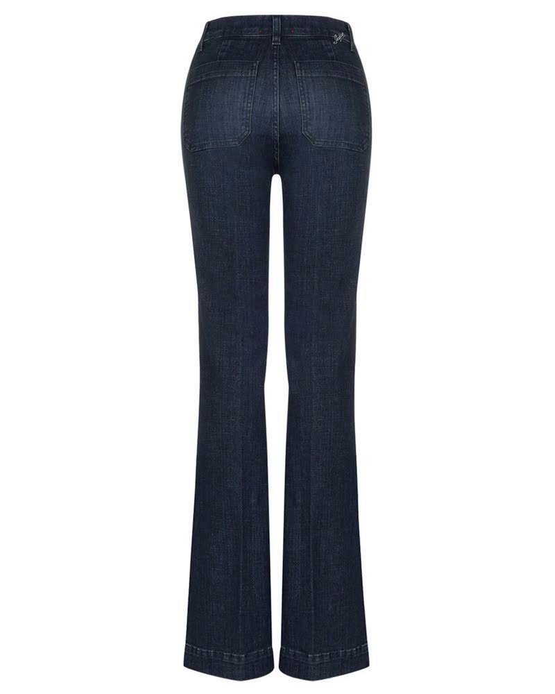 Pack shot af Seafarer Delphine Jeans Dark Blue Denim bagfra