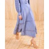 Ulla Johnson Lucia Flared Skirt Chambray Nederdel på model