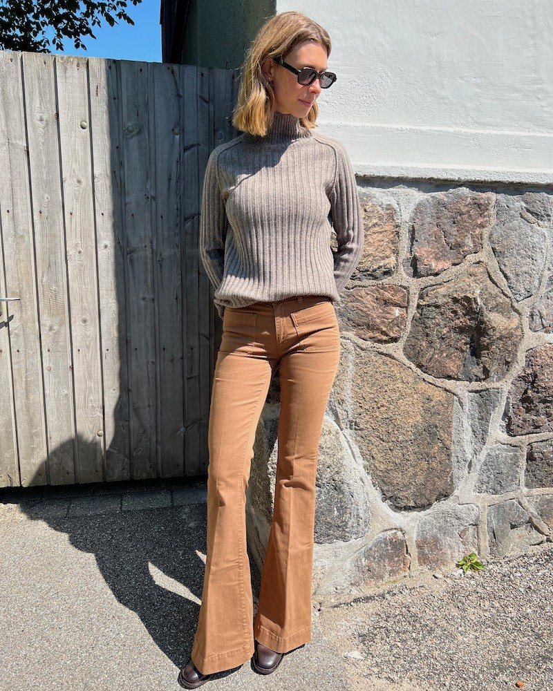 Seafarer Delphine Jeans Cognac på model