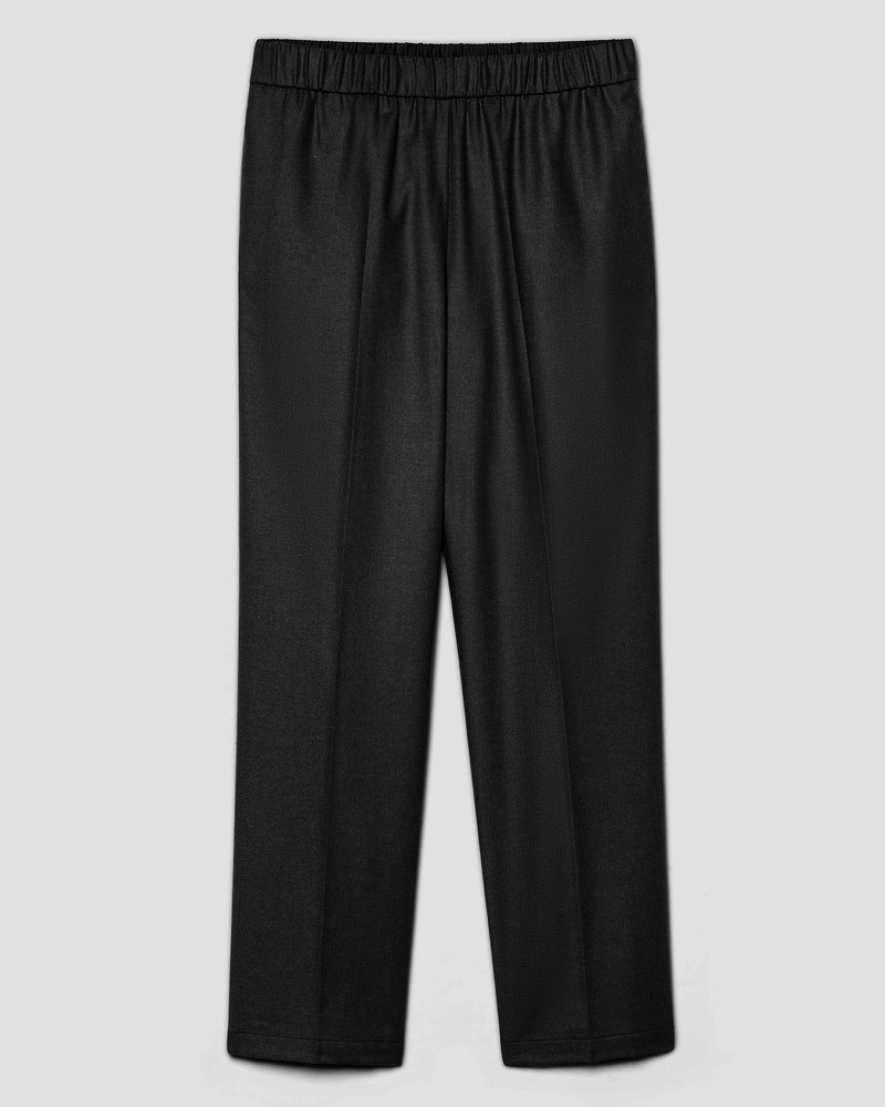 Pack shot af Pomandére Flannel Pants Graphite Grå på neutral baggrund