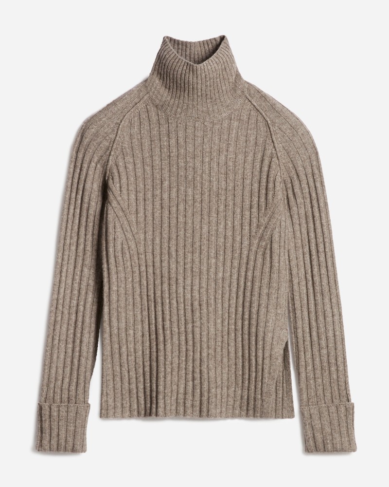 Pack shot af Vanessa Bruno Faucon Rollneck Taupe på neutral baggrund