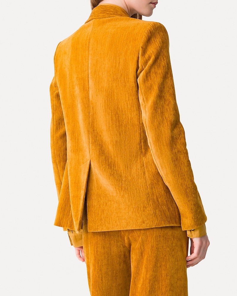 Forte Forte Velvet Blazer Ambra på model set bagfra