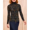 Ulla Johnson Aurelia Jersey Turtleneck Top Desert Jasper på model
