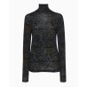 Pack shot af Ulla Johnson Aurelia Jersey Turtleneck Top Desert Jasper på hvid baggrund
