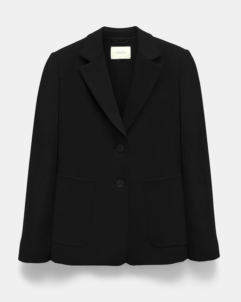 Pack shot af Dorothee Schumacher Emotional Essence Blazer Pure Black på neutral baggrund