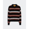 Pack shot af Guest In Residence Collegiate Stripe Polo Black Combo på neutral baggrund
