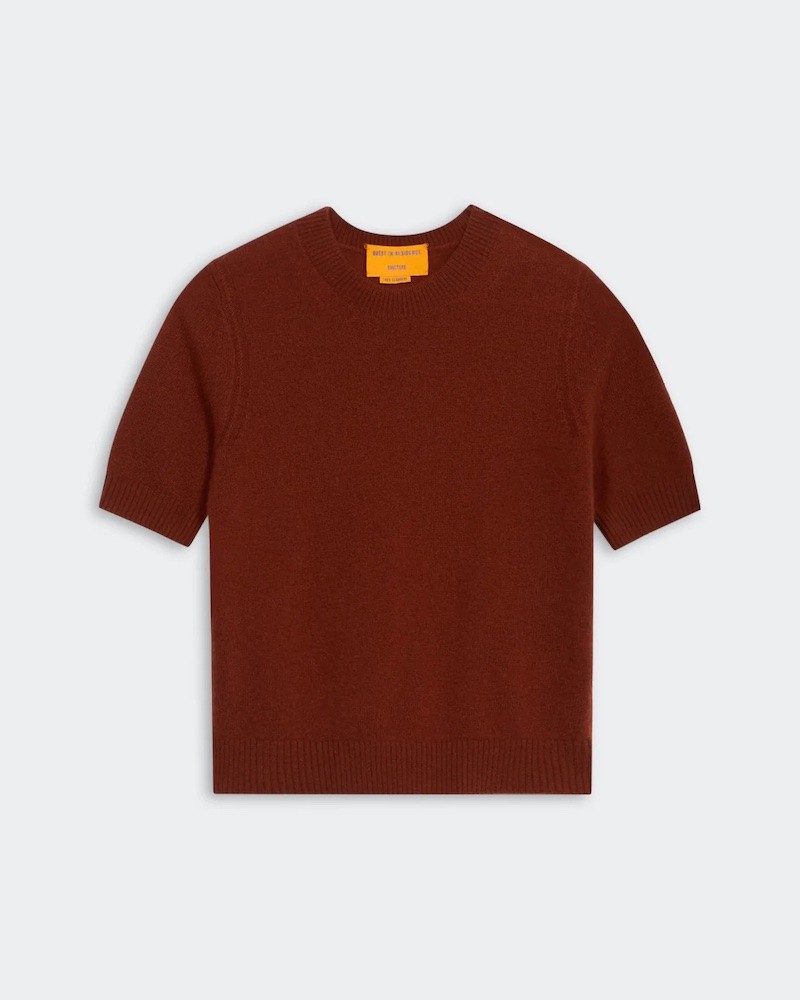 Pack shot af Guest In Residence Sweater Tee Cinnamon på neutral baggrund
