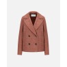 Pack shot af Harris Wharf London Peacoat Donegal Pink på neutral baggrund