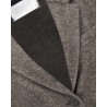 Close up af Harris Wharf London Blazer Beige Herringbone