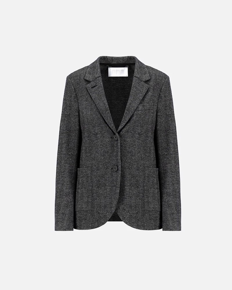Pack shot af Harris Wharf London Blazer Salt & Pepper Herringbone