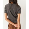 The Garment Como Knit Tee Grey Melange på model set bagfra