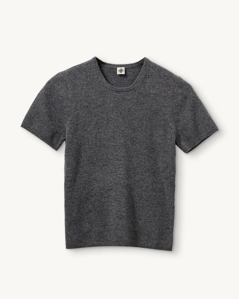Pack shot The Garment Como Knit Tee Grey Melange