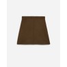 Pack shot af Vanessa Bruno Juna Skirt Militaire Army nederdel på hvid baggrund