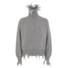 Pack shot af Seafarer Stella Turtle Neck Light Grey Lysegrå rullekrave strik