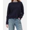 Closed Crew Neck Dark Night på model