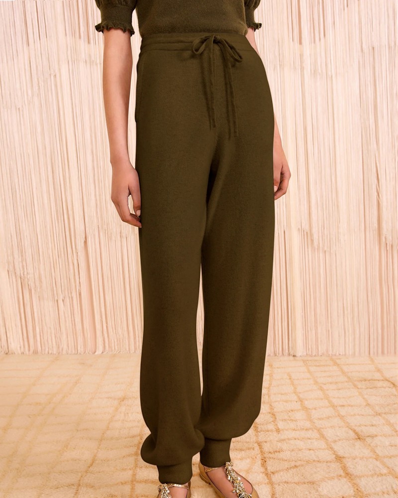 Ulla Johnson Danica Casmere Pants Hunter på model