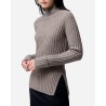 Vanessa Bruno Faucon Rollneck Taupe strik på model