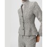 Close up af Lovechild 1979 Gabriela Blazer Black & White Herringbone på model