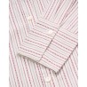 Close up af Skall Studio Fauna Shirt Raspberry/Cream Stripe