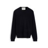 Pack shot af Aiayu Leornardo cashmere strik black blue på hvid baggrund