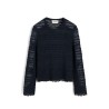 Pack shot af Aiayu Ramon Black Navy Strik på hvid baggrund