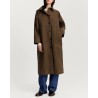 Aiayu Jay Coat Oilskin Bark på model