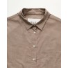 Detalje close up af Aiayu Lynette Shirt Check Mix Fossil